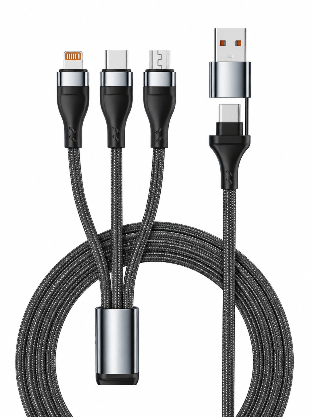 Cargador Auto  c/Cable 3 en 1 - C / Light / MicroUsb