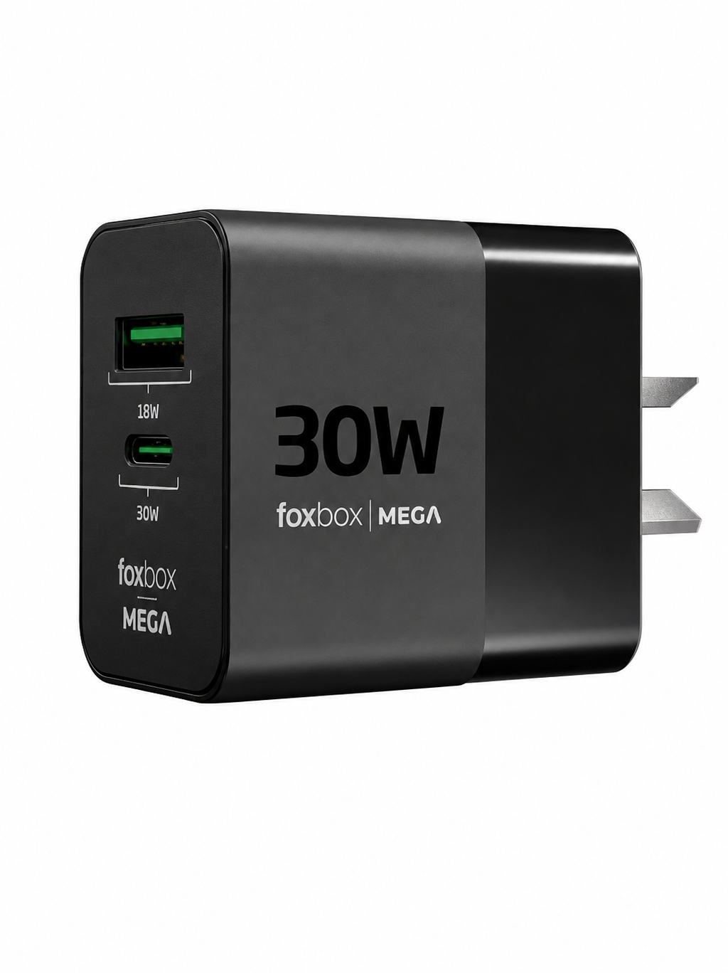 Cargador De Pared Gan Foxbox Mega 30W Con Cable Magnetico Foxbox Loop Type-C A Type-C 60W